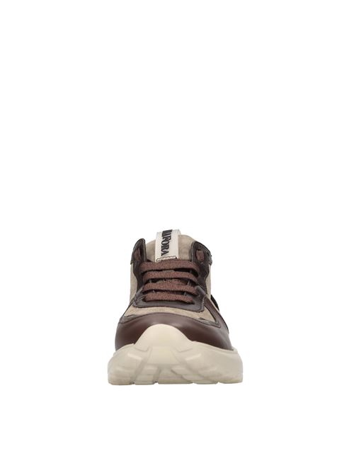 Sneakers in pelle e camoscio ANDIAFORA | SPIKE DREAMERCHOCOLATE